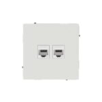 Розетка компьютерная 2-м KANT RJ45 кат.6A без шторки бел. песок DKC 7010674