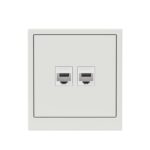 Розетка компьютерная 2-м KANT RJ45 кат.6A без шторки бел. песок DKC 7010674 — изображение 2
