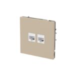 Розетка компьютерная 2-м KANT RJ45 кат.5E без шторки ванильн. марципан DKC 7015664 — изображение 5