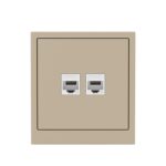 Розетка компьютерная 2-м KANT RJ45 кат.5E без шторки ванильн. марципан DKC 7015664 — изображение 2