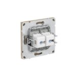 Розетка компьютерная 2-м KANT RJ45 кат.6A без шторки ванильн. марципан DKC 7015674 — изображение 4