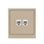 Розетка компьютерная 2-м KANT RJ45 кат.6A без шторки ванильн. марципан DKC 7015674 — изображение 2