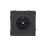 Розетка силовая KANT 2P+E защ. шторки черн. уголь DKC 7012003