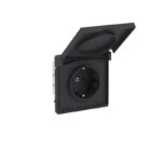 Розетка силовая KANT IP44 2P+E защ. шторки с крышкой черн. уголь DKC 7012013 — изображение 9