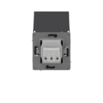 Розетка силовая KANT IP44 2P+E защ. шторки с крышкой черн. уголь DKC 7012013 — изображение 2