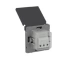 Розетка силовая KANT IP44 2P+E защ. шторки с крышкой черн. уголь DKC 7012013 — изображение 10