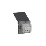 Розетка силовая KANT IP44 2P+E защ. шторки с крышкой черн. уголь DKC 7012013 — изображение 7