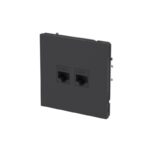 Розетка компьютерная 2-м KANT RJ45 кат.5E без шторки черн. уголь DKC 7012664 — изображение 5