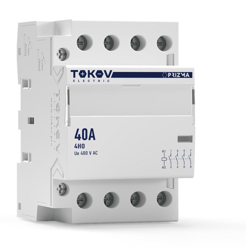 2066895.jpg Контактор модульный 54мм 40А 230В АС 4НО PRIZMA TOKOV ELECTRIC TKE-PZ-MC-3-40-230-40 — изображение 1