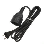 Удлинитель-шнур 1х2м без заземл. 10А IP20 ПВС 2х1 черн. DOMTOK 2338