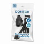 Удлинитель-шнур 1х2м с заземл. 16А IP20 ПВС 3х1 черн. DOMTOK 2341 — изображение 2