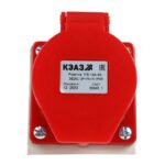 Розетка 115 16А 3P+PE+N 380В AC 6ч IP44 для монтажа на поверхность КЭАЗ 222755 — изображение 3