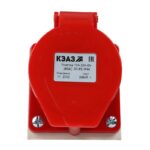 Розетка 124 32А 380В AC 3P+PE 6ч для монтажа на поверхность IP44 КЭАЗ 222756 — изображение 3