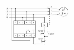 Реле контроля фаз CZF-310 (1 модуль; монтаж на DIN-рейке; 3х400/230+N 8А 1NO/NC IP20) F&F EA04.001.005 — изображение 2