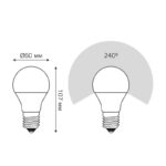 Лампа светодиодная Elementary 10Вт A60 грушевидная 4100К нейтр. бел. E27 920лм GAUSS 23220 — изображение 4