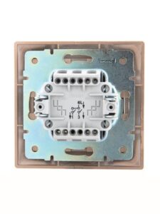 Выключатель 2-кл. СП Mira 10А IP20 со вставкой свет. корич. перламутр. LEZARD 701-3131-101 — изображение 2