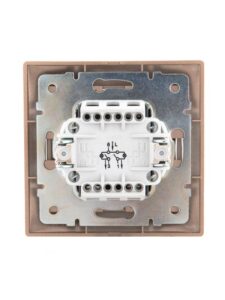 Выключатель 2-кл. СП Mira 10А IP20 с подсветкой со вставкой свет. корич. перламутр. LEZARD 701-3131-112 — изображение 4