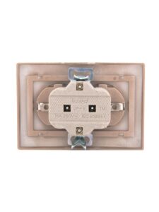 Розетка 2-м СП Mira 16А IP20 с заземл. со вставкой керамика свет. корич. перламутр. LEZARD 701-3131-127 — изображение 3