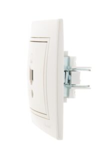 Розетка компьютерная 1-м СП Mira RJ45 16А IP20 со вставкой жемчуж./бел. перламутр. LEZARD 701-3030-139 — изображение 2