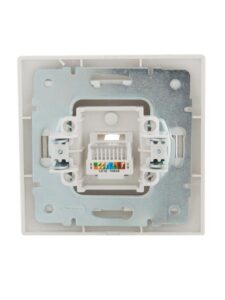 Розетка компьютерная 1-м СП Mira RJ45 16А IP20 со вставкой жемчуж./бел. перламутр. LEZARD 701-3030-139 — изображение 3