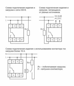 Реле времени астрономическое PCZ-524 24-264В AC/DC 16А 1 переключ. контакт IP20 1 канал F&F EA02.002.004 — изображение 3