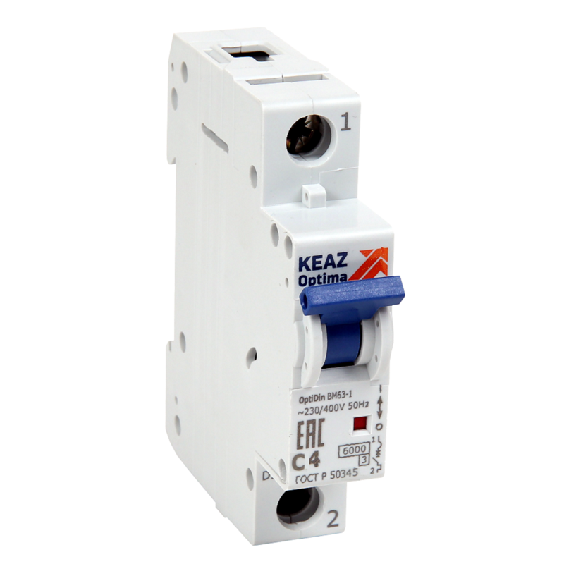 260510_1.png Выключатель автоматический модульный 1п C 40А 6кА OptiDin BM63-1C40-УХЛ3 КЭАЗ 260510 — изображение 1