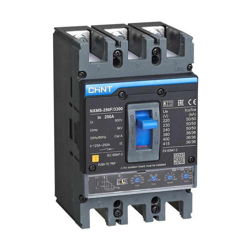 264755_1.jpeg Выключатель автоматический 3п 250А 36кА NXMS-250F с электрон. расцеп. (R) CHINT 264755 — изображение 1