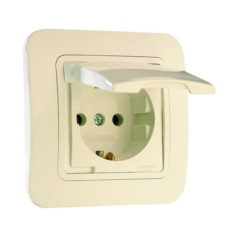 269862.jpg Розетка 1-м СП Lillium 16А IP20 без заземл. крем. Makel 70229 — изображение 1