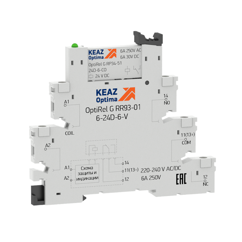 280980_1.png Модуль релейный OptiRel G RM38-51-24U-6-V-CO КЭАЗ 280980 — изображение 1