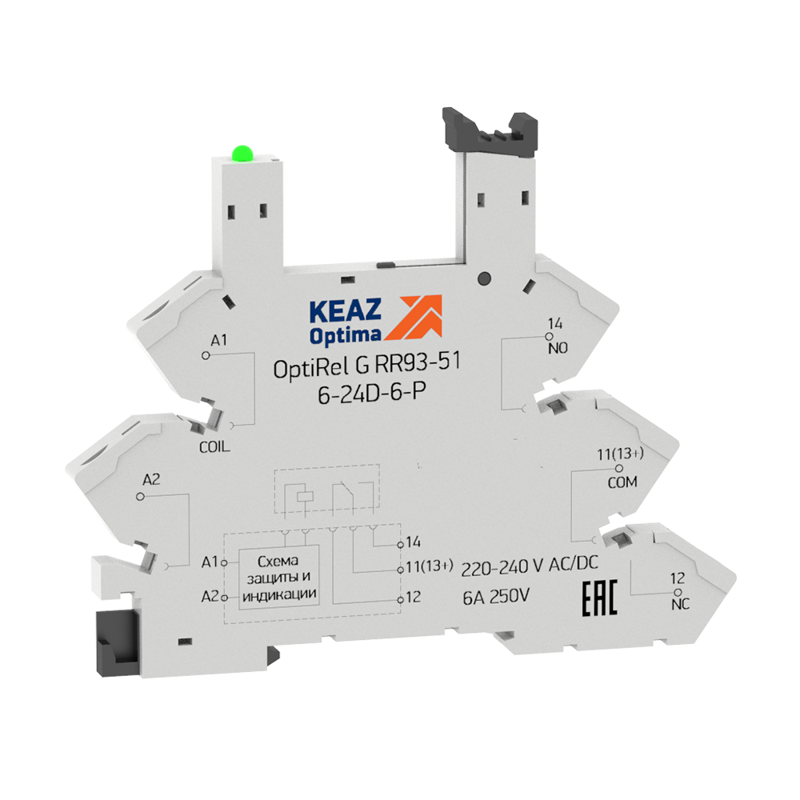 281162_1.png Розетка для реле OptiRel G RR93-01-220-240U-6-V КЭАЗ 281162 — изображение 1
