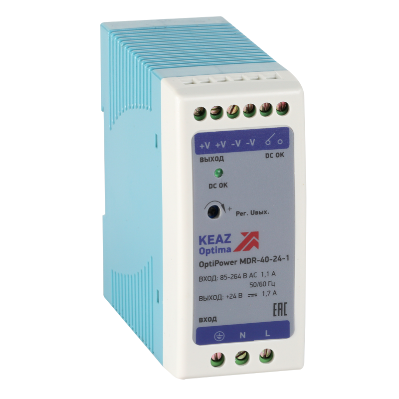284540_1.png Блок питания OptiPower MDR-40-24-1 КЭАЗ 284540 — изображение 1