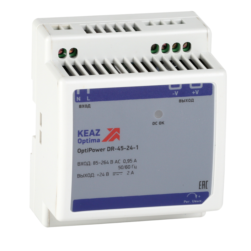 284545_1.png Блок питания OptiPower DR-45-24-1 КЭАЗ 284545 — изображение 1