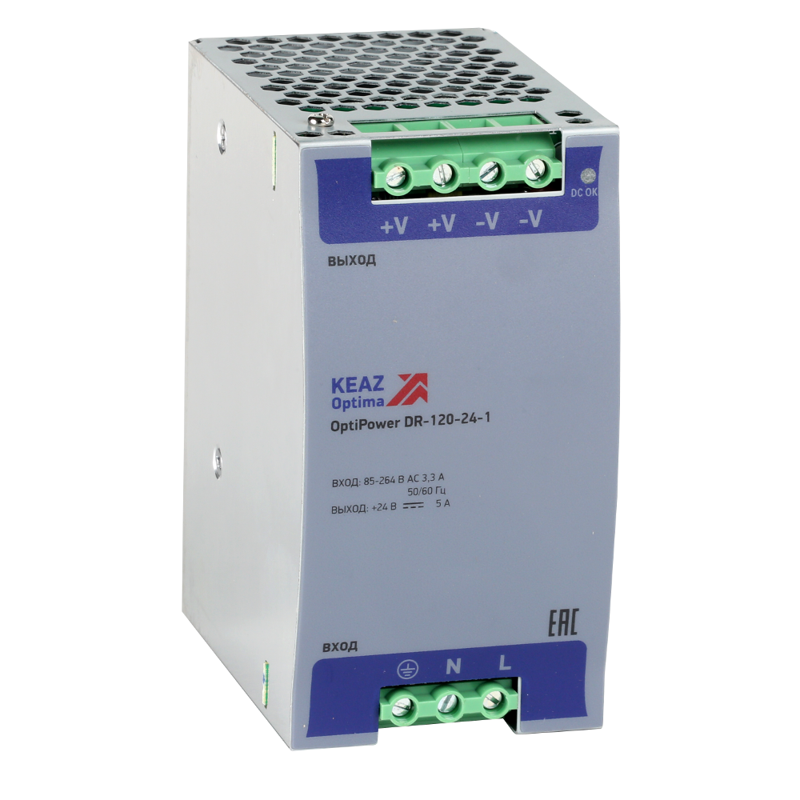 284548_1.png Блок питания OptiPower DR-120-24-1 КЭАЗ 284548 — изображение 1