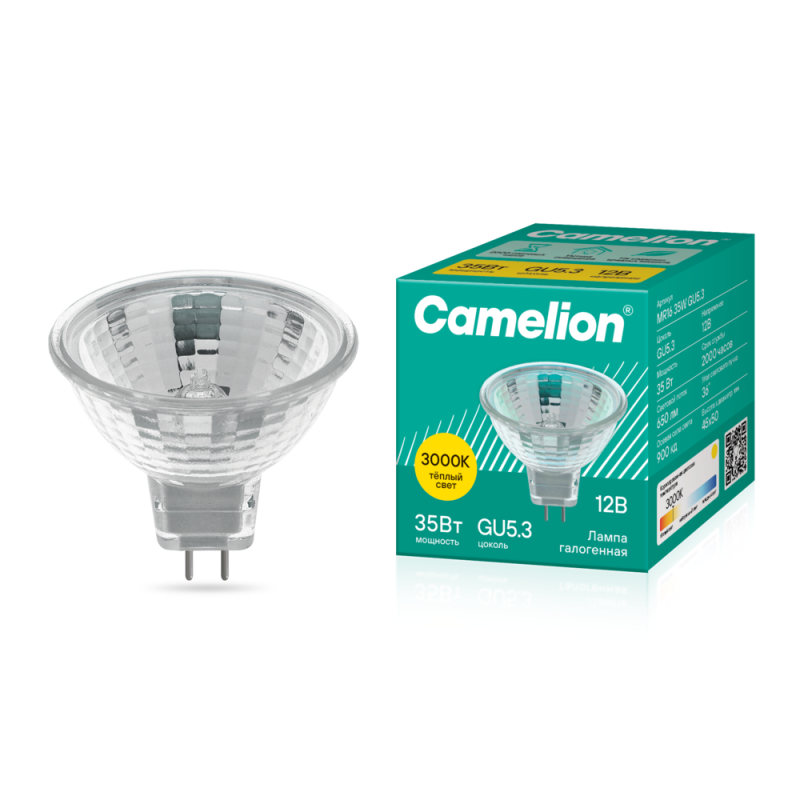 2931_1.png Лампа галогенная MR16 35Вт 12В Camelion 2931 — изображение 1