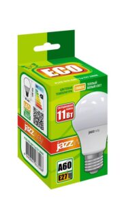 Лампа светодиодная PLED-ECO 11Вт A60 грушевидная 3000К тепл. бел. E27 880лм 230В JazzWay 1033208 — изображение 2