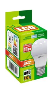 Лампа светодиодная PLED-ECO 11Вт A60 грушевидная 5000К холод. бел. E27 840лм 230В JazzWay 1033222 — изображение 2