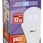 Лампа светодиодная PLED-SP 12Вт A60 грушевидная 5000К холод. бел. E27 1080лм 230В JazzWay 1033734 — изображение 2