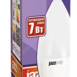 Лампа светодиодная PLED-SP 7Вт C37 свеча 3000К тепл. бел. E14 530лм 230В JazzWay 1027818-2 — изображение 2