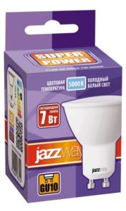 Лампа светодиодная PLED-SP 7Вт PAR16 5000К холод. бел. GU10 520лм 230В JazzWay 1033574 — изображение 2