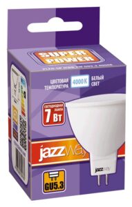 Лампа светодиодная PLED-SP 7Вт JCDR MR16 4000К нейтр. бел. GU5.3 520лм 230В JazzWay 1033512 — изображение 2
