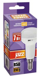 Лампа светодиодная PLED-SP 7Вт R50 3000К тепл. бел. E14 540лм 230В JazzWay 1033628 — изображение 2