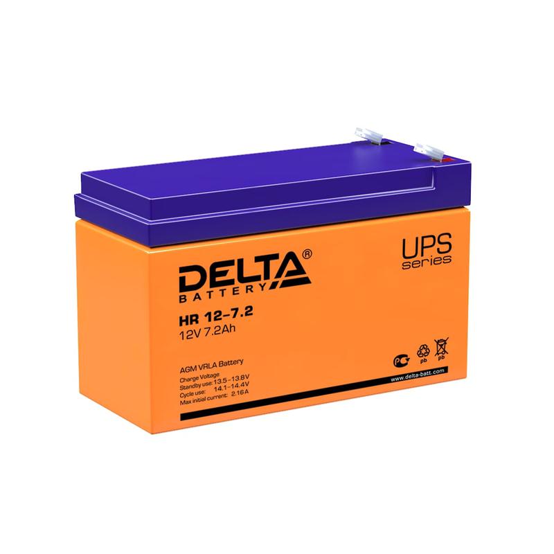 302765.jpg Аккумулятор UPS 12В 7.2А.ч HR 12-7.2 Delta 4614010180011 — изображение 1