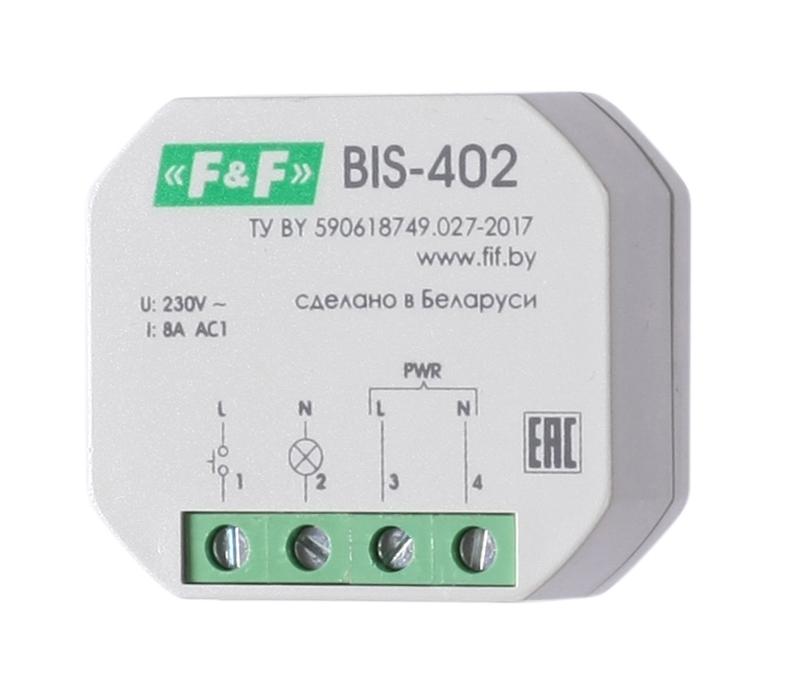 320141.jpg Реле импульсное BIS-402 (для установки в монтажную коробку 230В 8А 1Z IP40) F&F EA01.005.002 — изображение 1