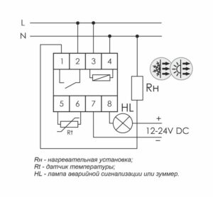 Регулятор температуры RT-820M от -30 до +140 град.C; 16А 24-264В DC/30-264В AC 1Z IP20 микропроцессорный; многофункц.; цифровая индикация; выносной датчик с термоус. проводом; монтаж на DIN-рейке 35мм F&F EA07.001.007 — изображение 2