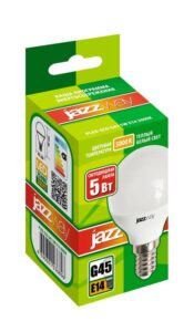 Лампа светодиодная PLED-ECO 5Вт G45 шар матовая 3000К тепл. бел. E14 400лм 230В 50Гц JazzWay 1036896A — изображение 2