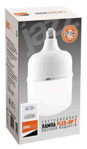 Лампа светодиодная высокомощная PLED-HP-T120 40Вт 4000К нейтр. бел. E27/E40 (переходник в компл.) 3700лм Pro JazzWay 1038937A — изображение 3