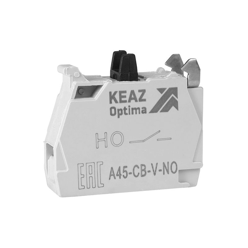 332200_1.jpeg Блок контактный OptiSignal D22 A45-CB-V-NO 1НО винтовой зажим ZBE101 КЭАЗ 332200 — изображение 1
