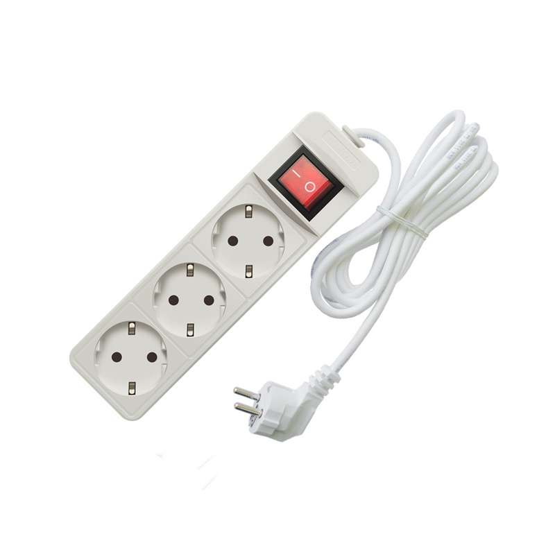 333329.jpg Удлинитель 3х3м с заземл. 10А IP20 2.2кВт ПВС с выкл. Союз 481S-7303 — изображение 1