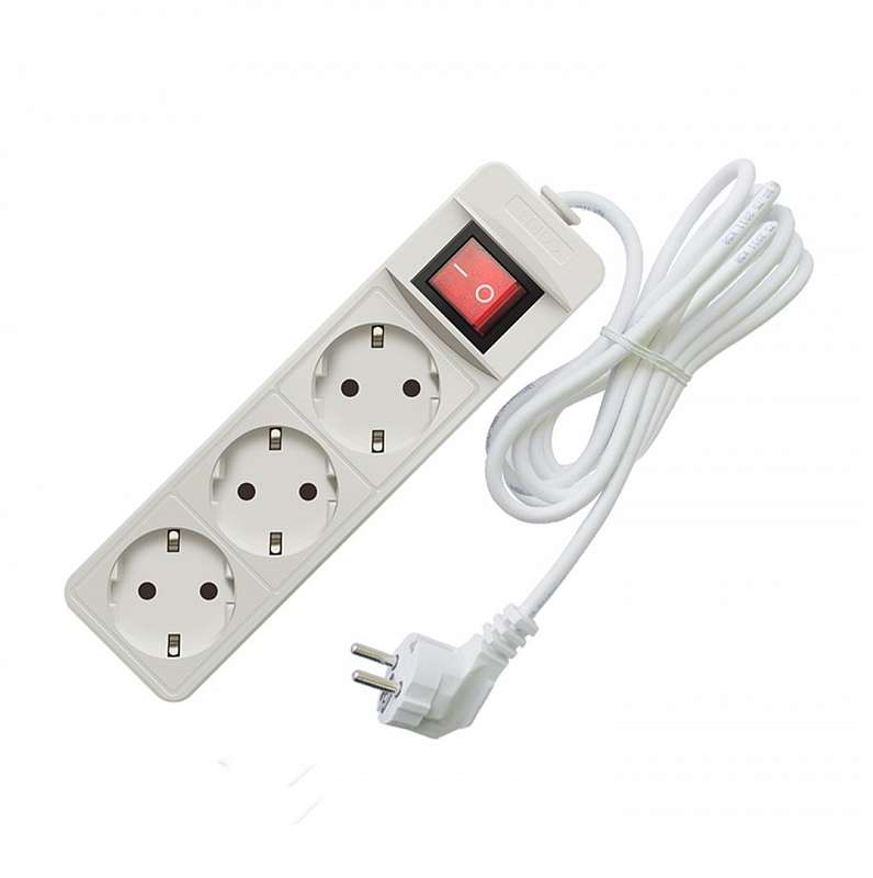333364.jpg Удлинитель 3х3м с заземл. 16А IP20 3.5кВт ПВС с выкл. Союз 481S-8303 — изображение 1