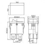 Выключатель клавишный 250В 6А (4с) ON-OFF красн. с подсветкой Mini (RWB-20; SC-768) Rexant 36-2190 — изображение 2